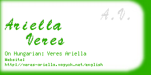 ariella veres business card